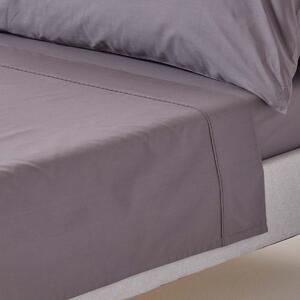 Dark Grey Egyptian Cotton Flat Sheet 200 Thread Count Super King Size