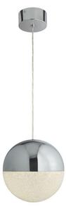 Searchlight 5881CC Marbles 1 Light Ceiling Pendant In Chrome And Crushed Ice - Dia: 250mm