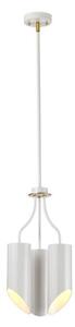 Elstead QUINTO3WAB Quinto 3 Light Ceiling Chandelier In White And Aged Brass