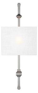 FE/TEVA1PN Teva 1 Light Wall Light In Polished Nickel With White Shade