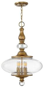HK/WEXLEY/5PHB Wexley 5 Light Ceiling Pendant Light In Heritage Brass
