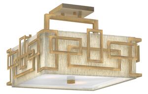 HK-LANZA-SF-BR Lanza 3 Light Semi Flush Ceiling Light In Brushed Bronze