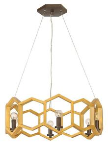 HK/MOXIE6/PSSG Moxie 6 Light Pendant Light In Sunset Gold