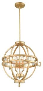 GN/LEMURIA/3PA Lemuria 3 Light Globe Pendant In Gold