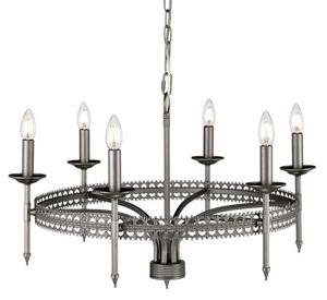 Elstead CROWN6 Crown 6 Light Chandelier Light In Iron Gate