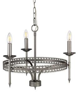 Elstead CROWN3 Crown 3 Light Chandelier Light In Iron Gate