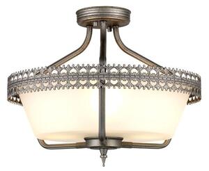 Elstead CROWN/SF Crown 3 Light Semi Flush/Pendant In Iron Gate