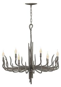 HK/SPYRE6CMMB Spyre 6 Light Ceiling Chandelier In Metallic Matte Bronze
