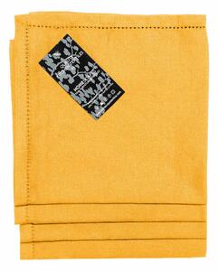 Homescapes Mustard Yellow Fabric 4 Napkins Set