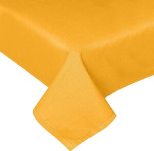 Homescapes Plain cotton Mustard Yellow Tablecloth, 54 x 54 Inches