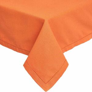 Homescapes Plain cotton Burnt Orange Tablecloth, 54 x 54 Inches