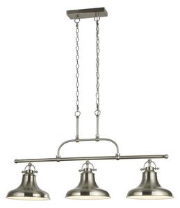 Searchlight 3193-3SS Dallas 3 Light Linear Pendant In Satin Silver