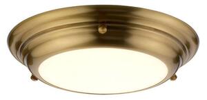 Elstead WELLAND/F/SAB Welland Mini LED FLush Ceiling Light In Aged Brass - Dia: 245mm