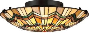 QZ/ALCOTT/F Alcott 2 Light Flush Ceiling Light In Valiant Bronze
