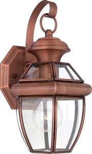 QZ-NEWBURY2-SAC Newbury Small Outdoor Wall Lantern In Aged Copper - H: 292mm