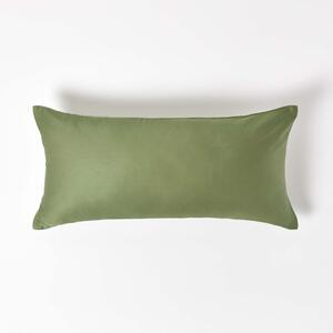 Moss Green European Pillowcase Organic Cotton 400 TC, 40 x 80cm