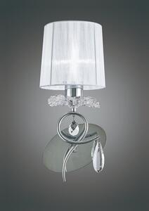 Mantra M5277 Louise 1 Light Wall Light In Chrome With White Shade