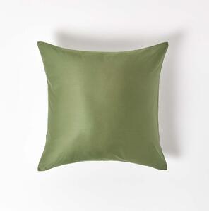 Moss Green European Pillowcase Organic Cotton 400 TC, 40 x 40cm