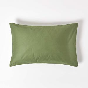 Moss Green Organic Cotton Housewife Pillowcase 400 TC, Standard