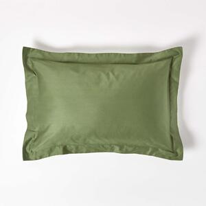 Moss Green Organic Cotton Oxford Pillowcase 400 TC, Standard