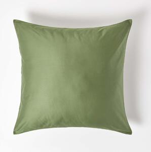 Moss Green European Pillowcase Organic Cotton 400 TC, 80 x 80cm