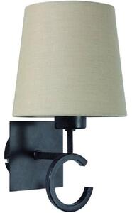 Mantra M5216 Argi1 Light Wall Light In Brown Oxide With Brown Shade