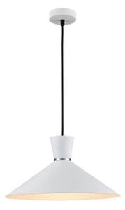 Franklite PCH213 Happy 1 Light Large Ceiling Pendant In Satin White - Dia: 400mm