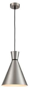 Franklite PCH210 Happy 1 Light Small Ceiling Pendant In Satin Nickel - Dia: 250mm