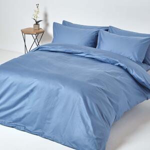 Air Force Blue Egyptian Cotton Duvet Cover with Pillowcases 1000 Thread Count, Single