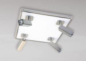 Mantra M5250 Ibiza 4 Light Square LED Ceiling Spotlight In Satin Nickel