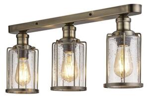 Searchlight 1263-3AB Pipes 3 Light Semi Flush Ceiling Light In Antique Brass
