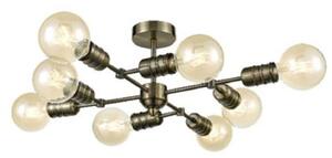 F2407-8 8 Light Semi Flush Ceiling Light In Antique Brass
