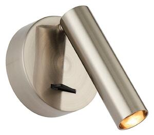 1 Light Wall Light In Brushed Aluminium