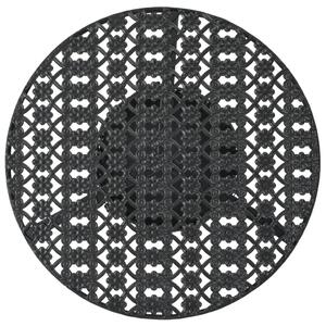 Bistro Table Black 40x70 cm Metal