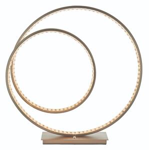 LED Looped Touch Table Lamp In Matt Nickel Plate And Clear Crystal Glass