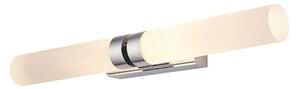 2 Light Bathroom Wall Light In Chrome Plate And Frosted Acrylic