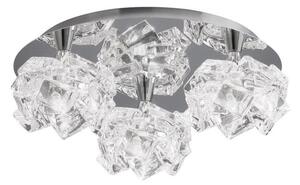Mantra M3955 Artic 3 Light Flush Round Ceiling Light In Chrome With Clear Glass