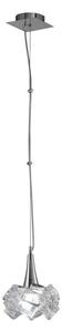 Mantra M3963 Artic 1 Light Large Ceiling Pendant In Chrome With Clear Glass