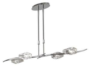 Mantra M1456 Eclipse 4 Light Linear Telescopic Ceiling Pendant In Chrome