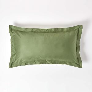 Moss Green Organic Cotton Oxford Pillowcase 400 TC, King Size