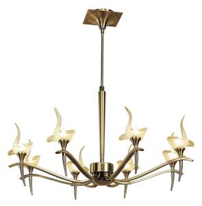 Mantra M0321AB Viena 8 Light Ceiling Pendant Light In Antique Brass