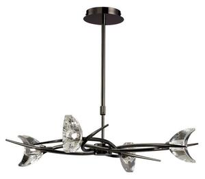 Mantra M1453BC Eclipse 4 Light Telescopic Pendant/Semi Flush Ceiling Light In Black Chrome