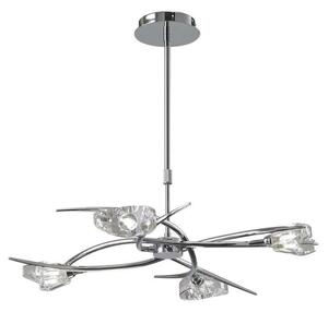 Mantra M1453 Eclipse 4 Light Telescopic Pendant/Semi Flush Ceiling Light In Chrome