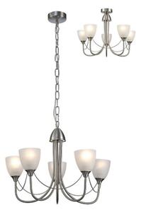 Cooper 5 Light Ceiling Pendant/Semi Flush Light In Satin Nickel