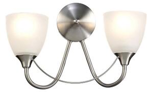 Cooper 2 Light Wall Light In Satin Nickel
