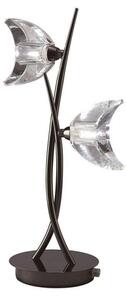 Mantra M1460BC Eclipse 2 Light Table Lamp In Black Chrome