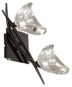 Mantra M1462BC/S Eclipse 2 Light Switched Wall Light In Black Chrome