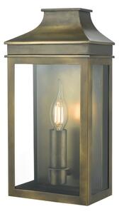 Dar VAP5245 Vapour 1 Light Outdoor Wall Light In Brass And Glass