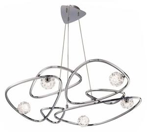 Mantra M5011 Lux 5 Light Round Ceiling Pendant In Chrome