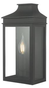 Dar VAP5222 Vapour 1 Light Outdoor Wall Light In Black And Glass